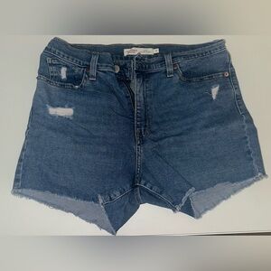 Levi's Women's Distressed Blue Jean Shorts